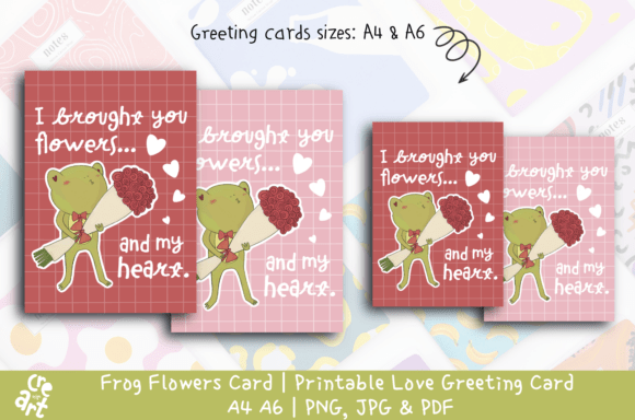 Download Frog Flowers Card | Printable PNG &amp; JPG - Printable png Collection