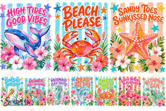 Download Summer Beach Brushstroke Sublimation PNG - Sublimation png Collection