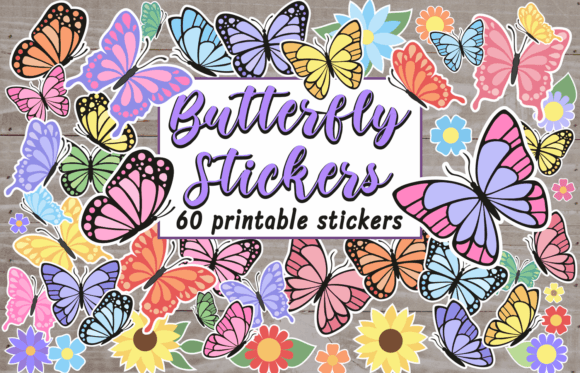 Download Butterfly Stickers Bundle Printable Png - Printable png Collection