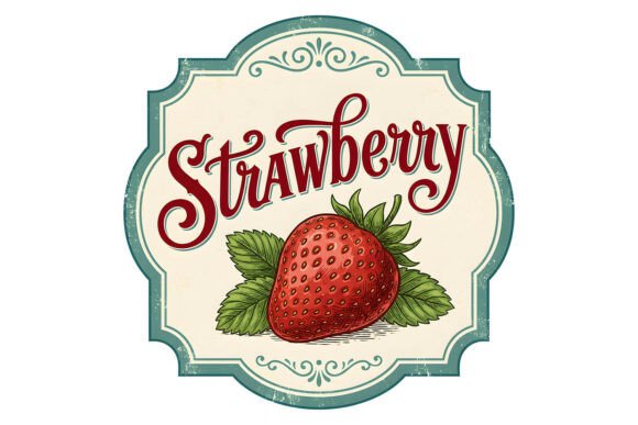 Download Vintage Strawberry Label Printable Png - Printable png Collection