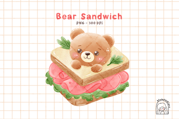 Download Cute Bear Sandwich Printable PNG - Printable png Collection