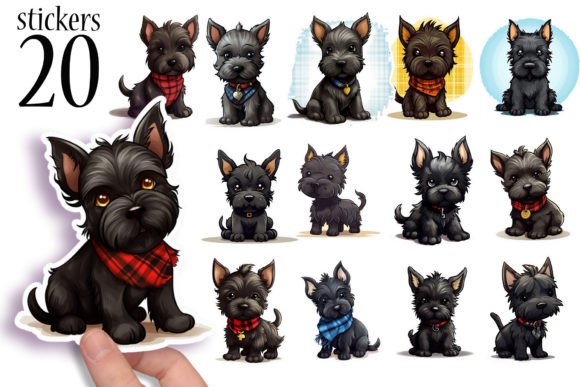 Download Scottish Terrier Stickers Printable PNG - Printable png Collection